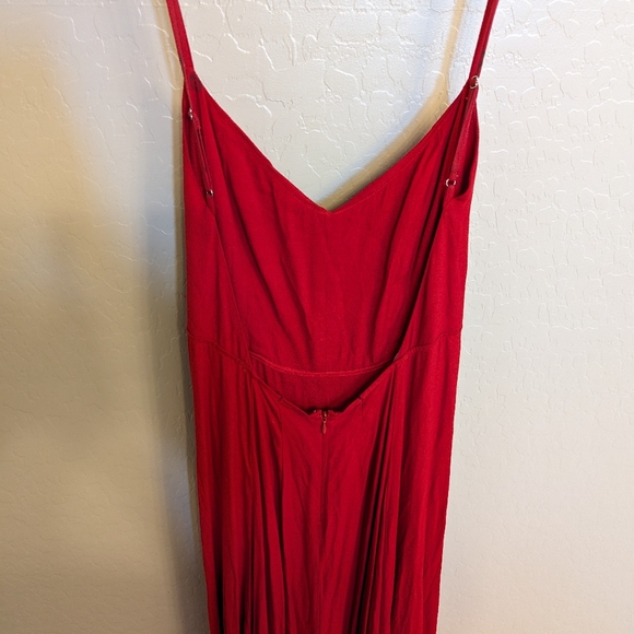 Reformation Red Maxi Prom Dress 61.5 Inches Size 8 - Picture 4 of 7